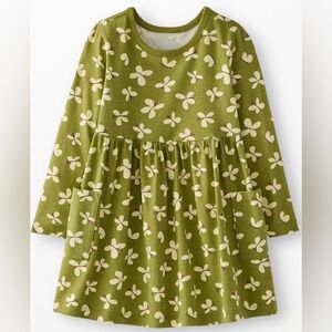 Hanna Andersson Olive Butterfly Kids Dress